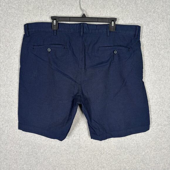 English Laundry Seersucker Shorts 40 Blue‎ Black Cotton Golf Classic 9" Inseam - Picture 6 of 9
